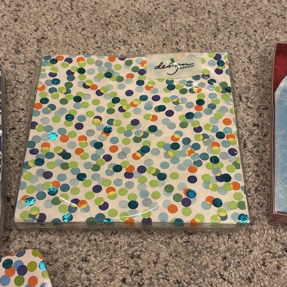 Lot Of Assorted Mostly‎ New Paper Plates And Napkins For Party Decor